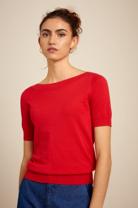 Audrey Top Organic Cottonclub - Jalapeno Red