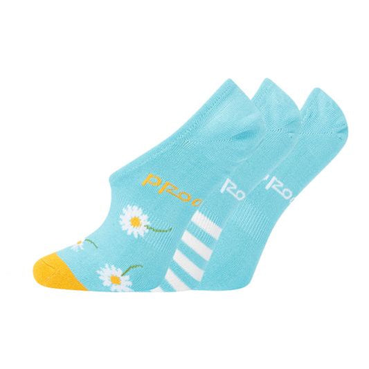 Bamboo Invisible Socks 3pk - Daisy