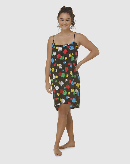 Bamboo Sleep Nightie - Smiley Positive Vibes