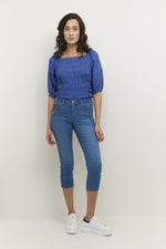 Brenda 3/4 Jeans - Indigo Blue Denim