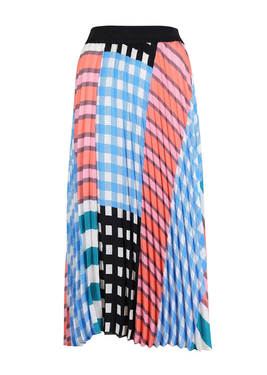 Central Park Pleated Skirt - Blue