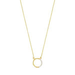 CZ Circle Necklace - Gold