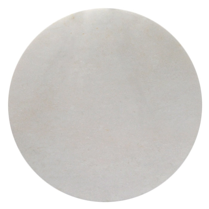 Round Marble Serving Board - White