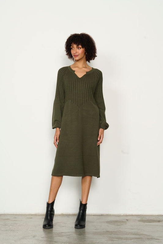 Dress Half Rib Knit - Olive