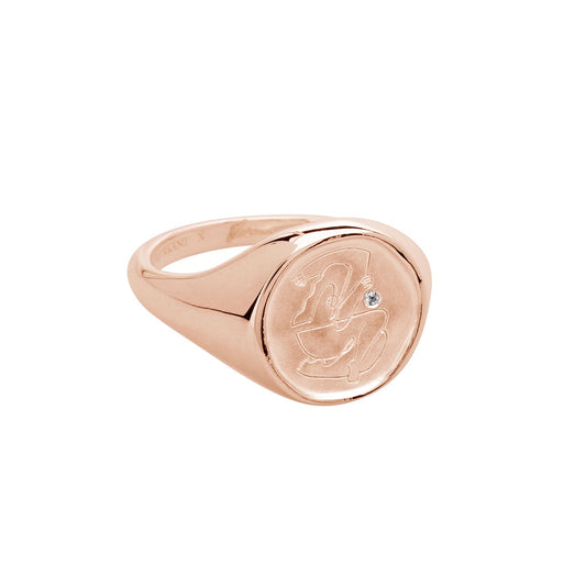 Empowerment Signet Ring - Rose Gold