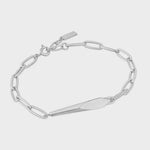 Geometric Chunky Chain Bracelet - Silver