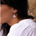 Halcyon Shield Earrings - Rose Gold