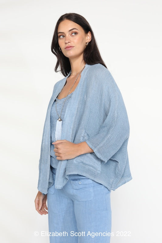 Linen Jacket - Denim