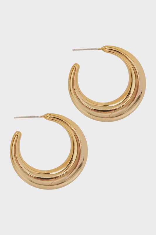 Mayan Hoop Earring - Gold Dome