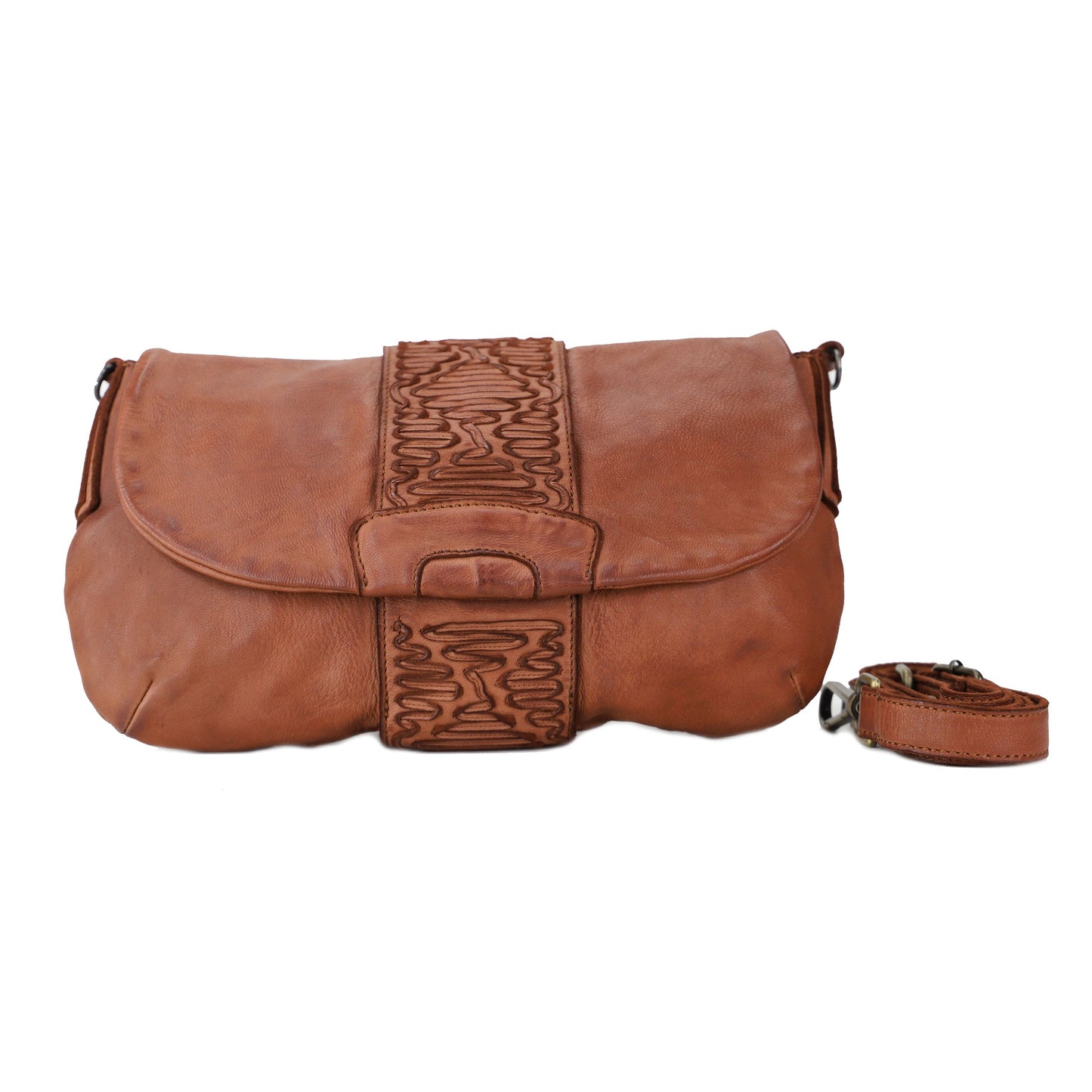 Melody Crossbody Bag - Cognac