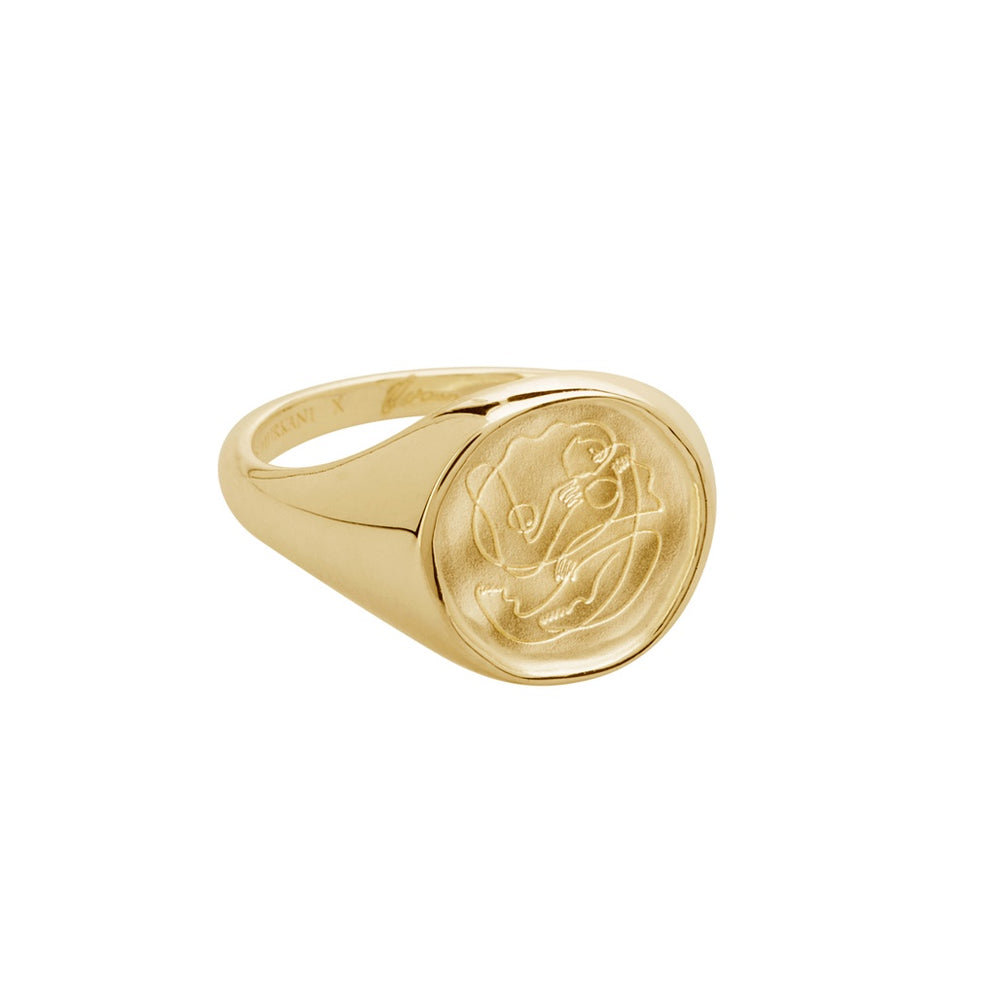 Motherhood Signet Ring - Gold