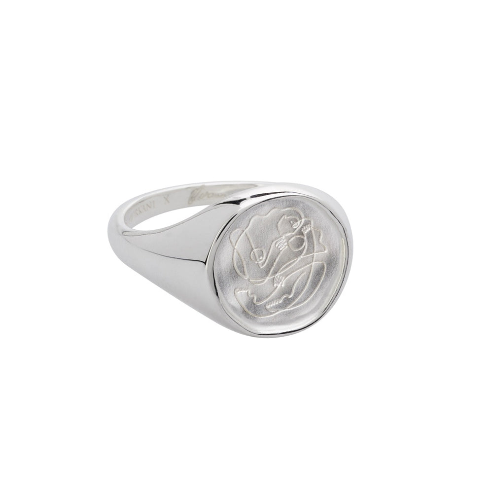 Motherhood Signet Ring - Sterling Silver