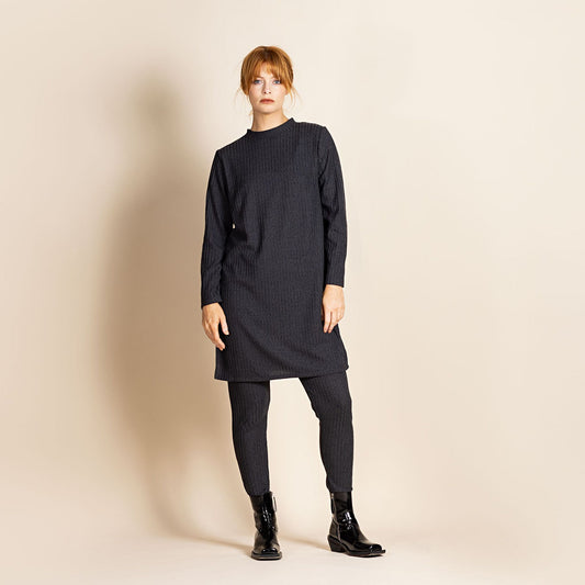 Moxie Nehru Tunic - Charcoal