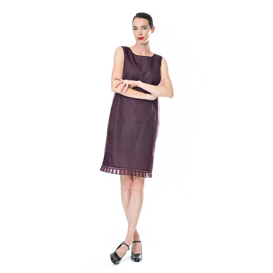 Organza Pleat Shift - Raisin