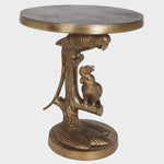 Parrot Side Table - Raw Antique Gold