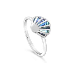 Paua Shell Ring - Silver