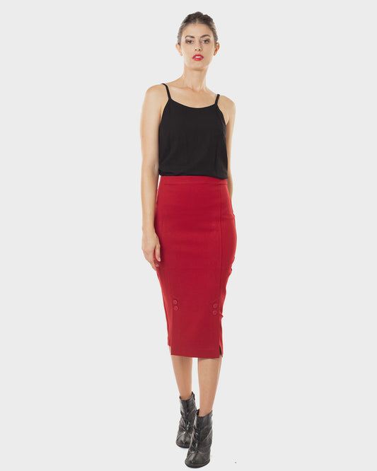 Ponti Prince Skirt - Scarlet