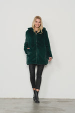 Reversible Coat Puffer and Faux Fur - Forest