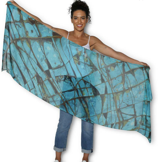 Viscose Modal Scarf - Seaside Stone