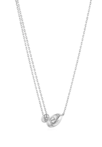 Twisted Wave Mini Pendant Necklace - Silver
