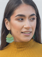 Trifan Earrings - Greens